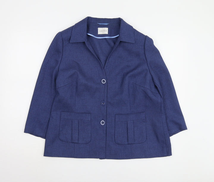 Eastex Women's Blue Suit Jacket, Size 16, Regular Fit