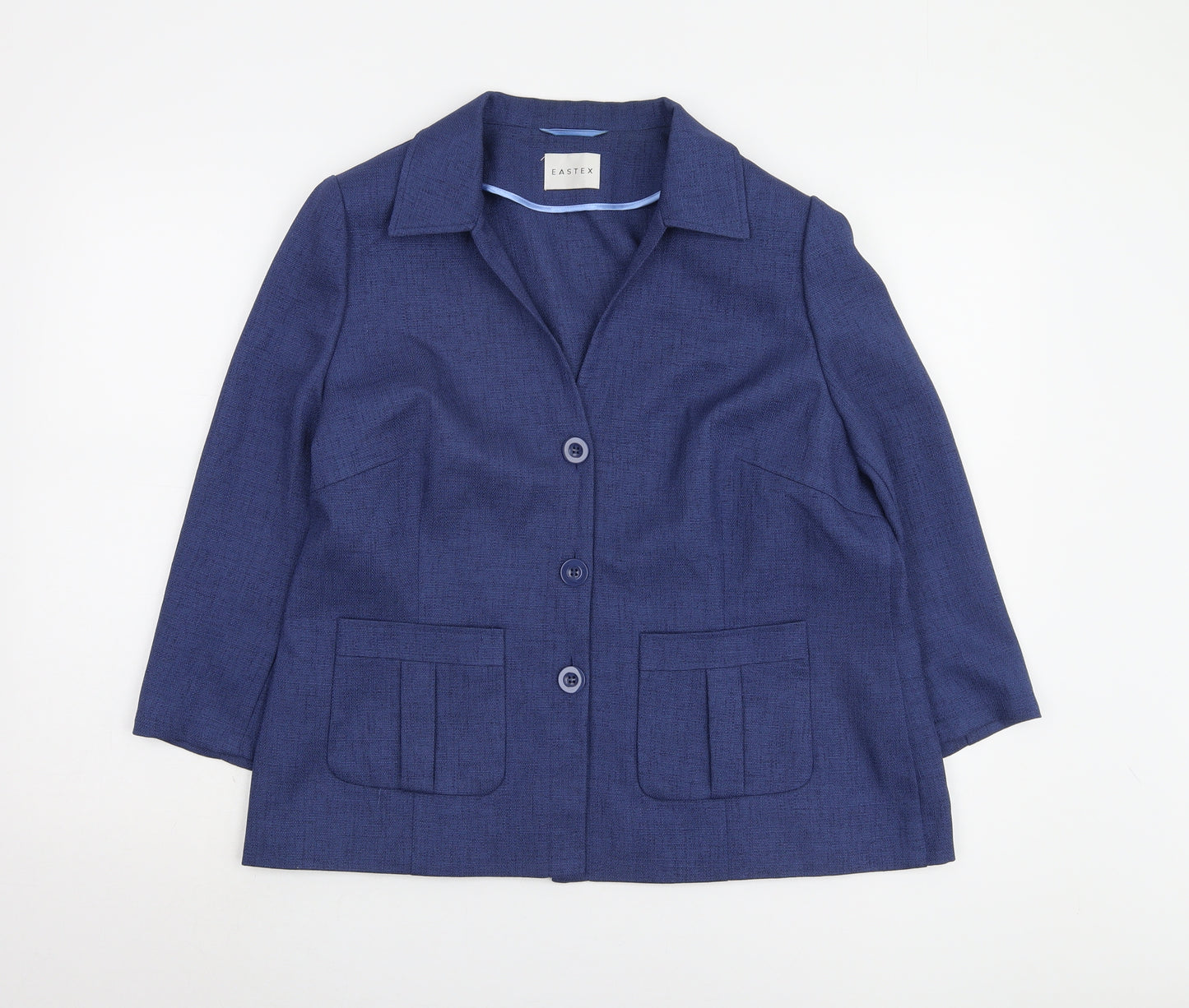 Eastex Women's Blue Suit Jacket, Size 16, Regular Fit