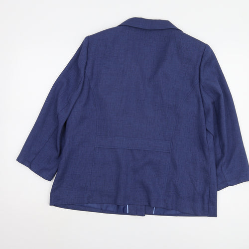 Eastex Women's Blue Suit Jacket, Size 16, Regular Fit