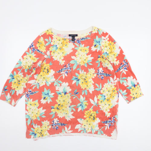 Lands' End Women's Multicoloured Floral Pullover - L
