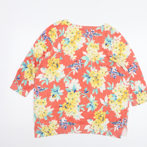 Lands' End Women's Multicoloured Floral Pullover - L