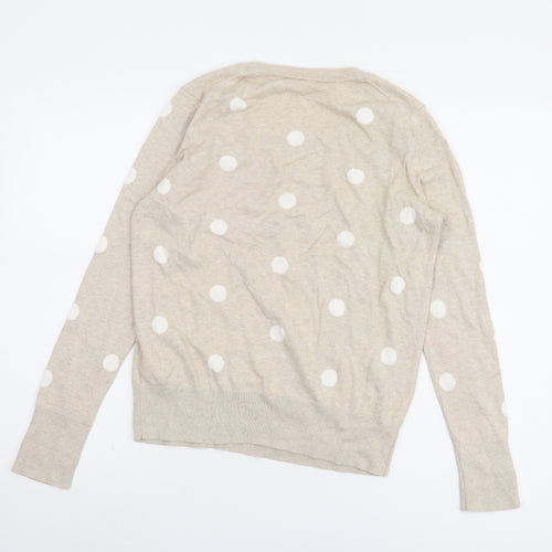 Gap Women’s Beige Polka Dot Pullover Jumper, Size S