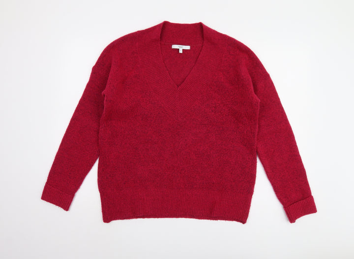 Next Women's Red V-Neck Pullover Jumper M