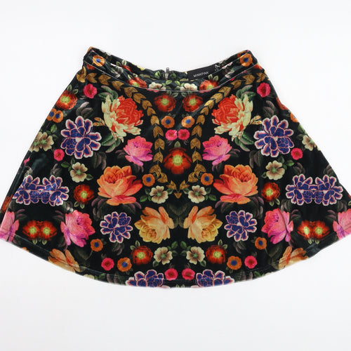 MINKPINK Women's Multicoloured Floral Velvet Skirt M