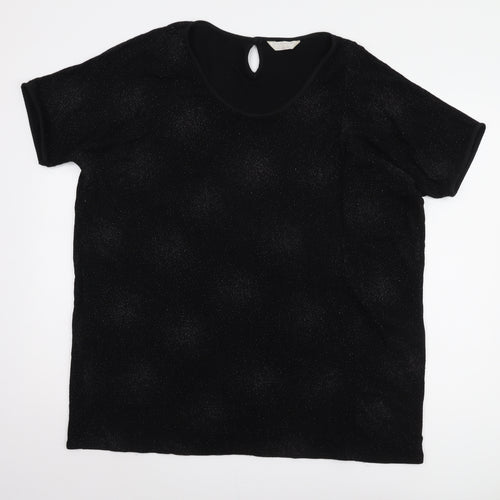 Colebrooke Black Short Sleeve Top - Women's M, Autumn/Winter