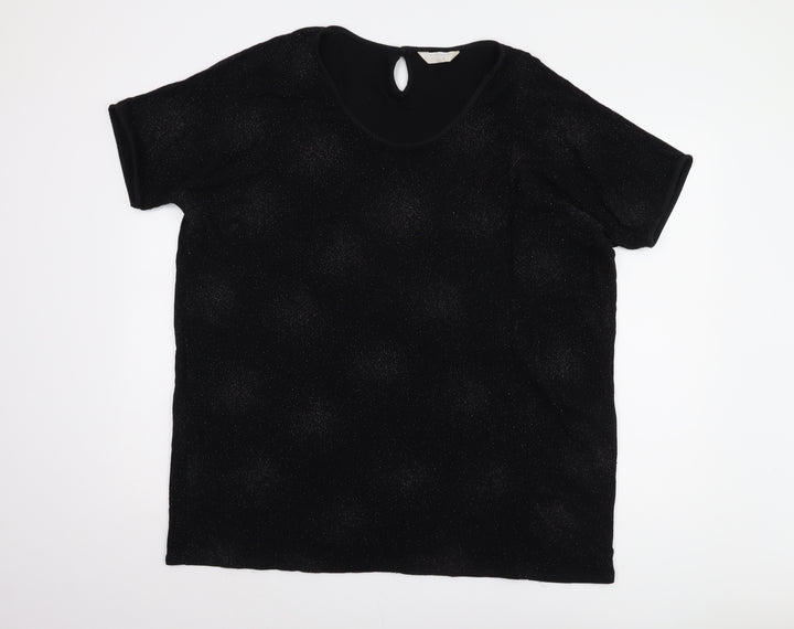 Colebrooke Black Short Sleeve Top - Women's M, Autumn/Winter