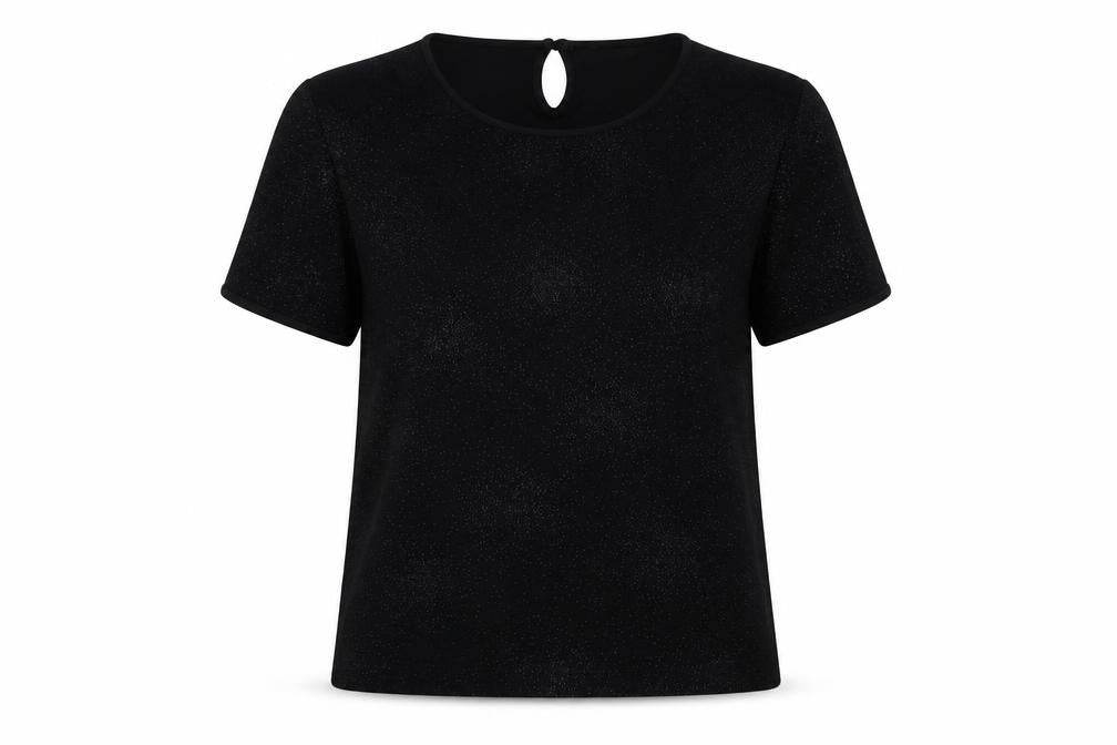 Colebrooke Black Short Sleeve Top - Women's M, Autumn/Winter