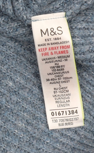 Marks and Spencer Men's Blue Pullover Sweater M