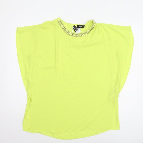 Wallis Women's Green Tunic with Beaded Neckline, M