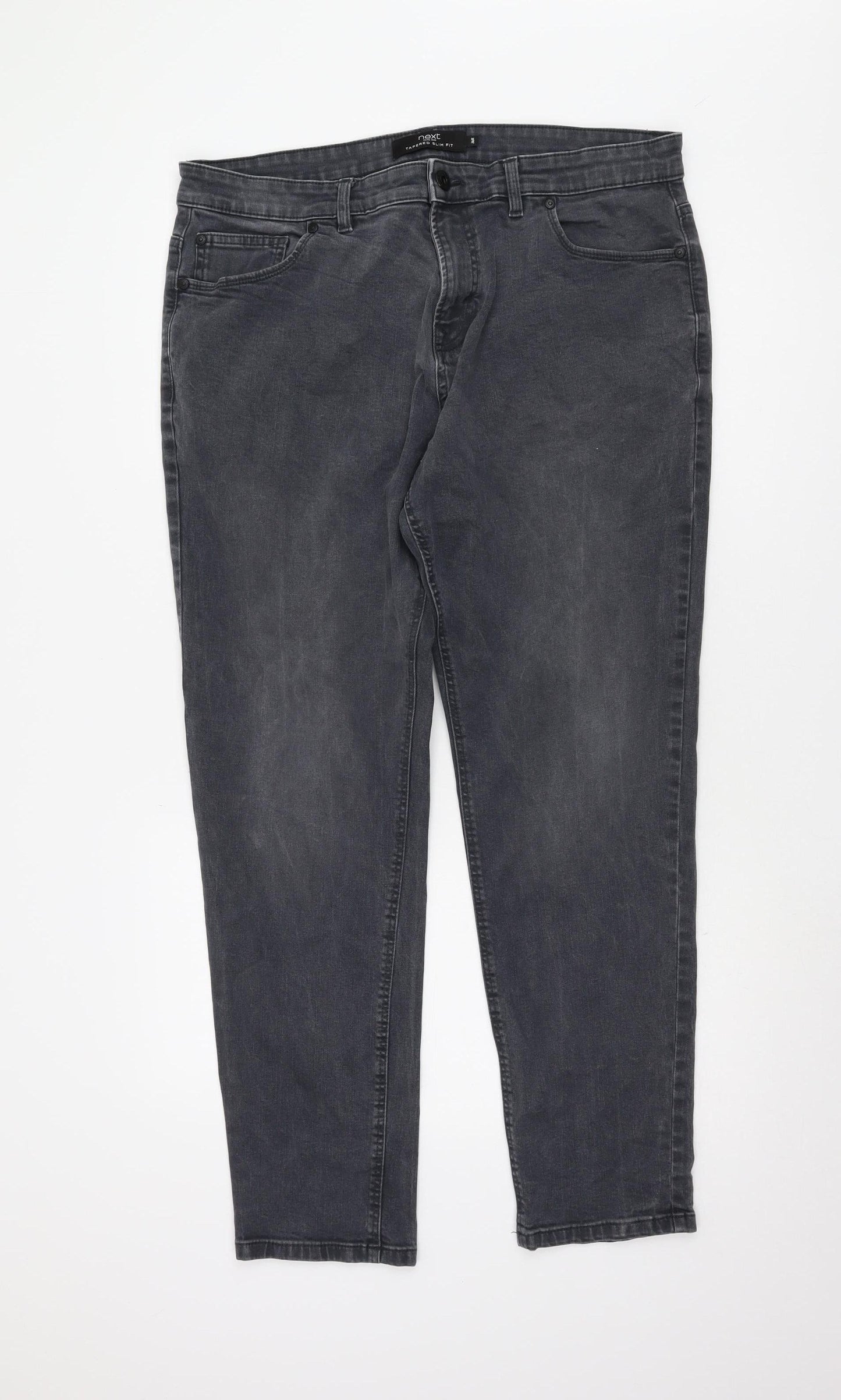 Next Men's Grey Tapered Slim Fit Jeans Size 36