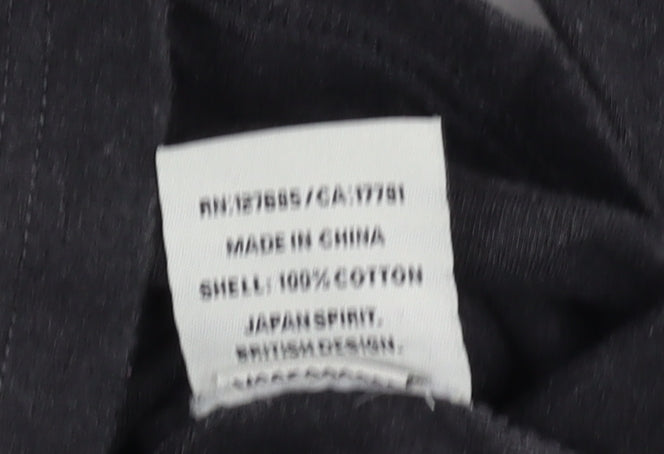 Superdry Men's Black Medium Henley Long Sleeve T-Shirt