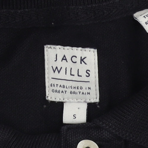 Jack Wills Men's Black Polo Shirt, Size S, Casual Wear