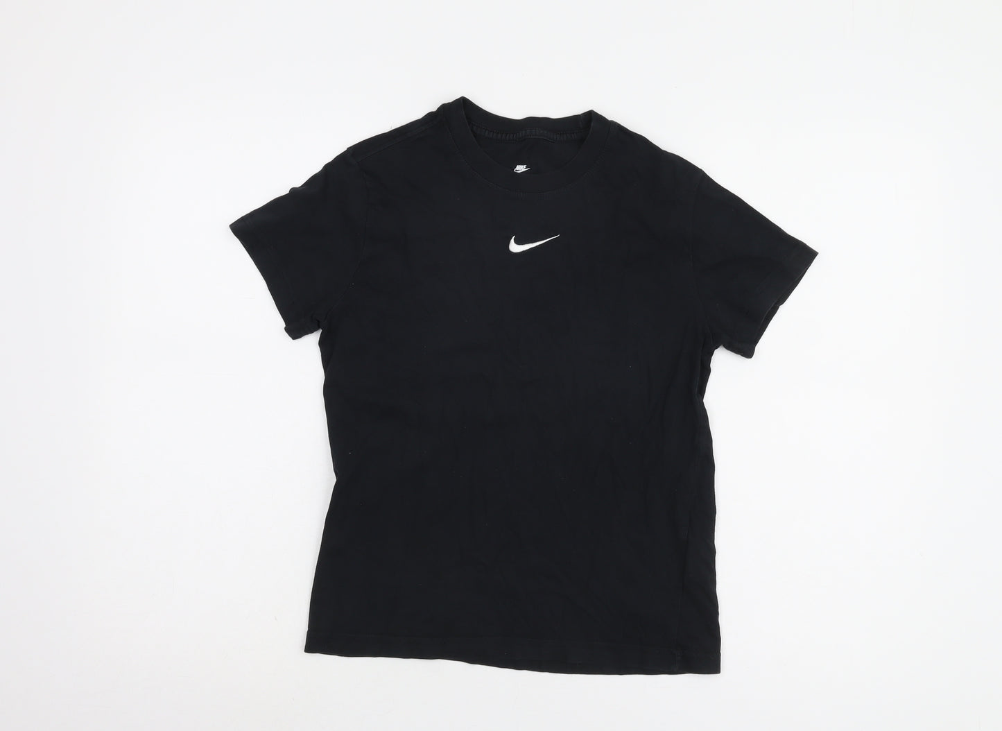 Nike Boys Black T-Shirt M Size Relaxed Fit Casual Logo