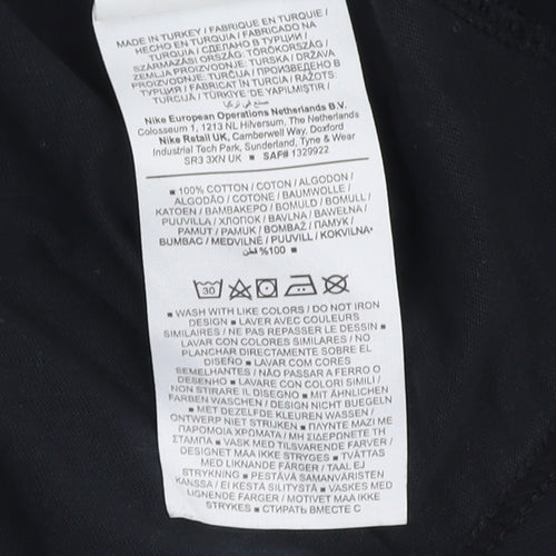 Nike Boys Black T-Shirt M Size Relaxed Fit Casual Logo