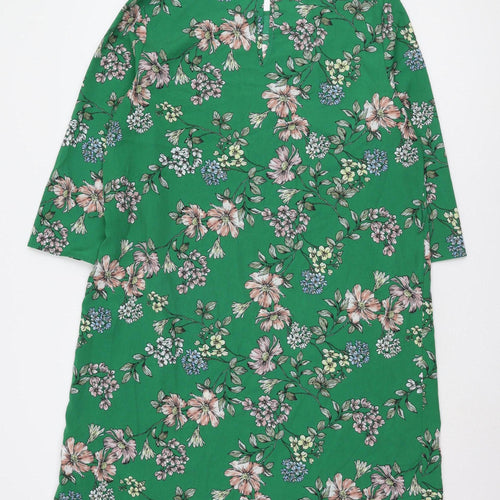 New Look Women's Green Floral Dress Size 14
