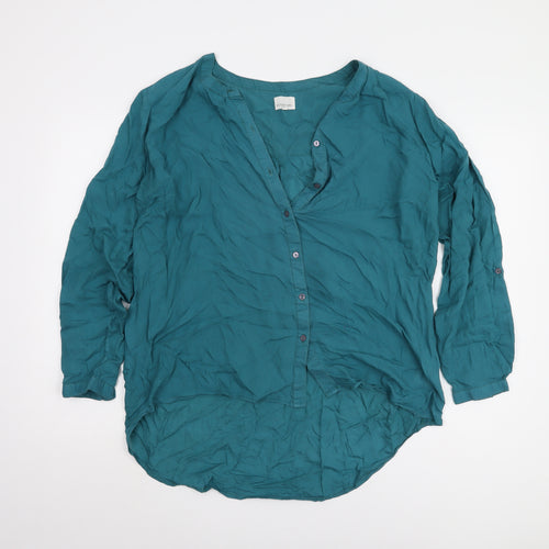 Peppercorn Women's Green Button-Up Shirt - Size L