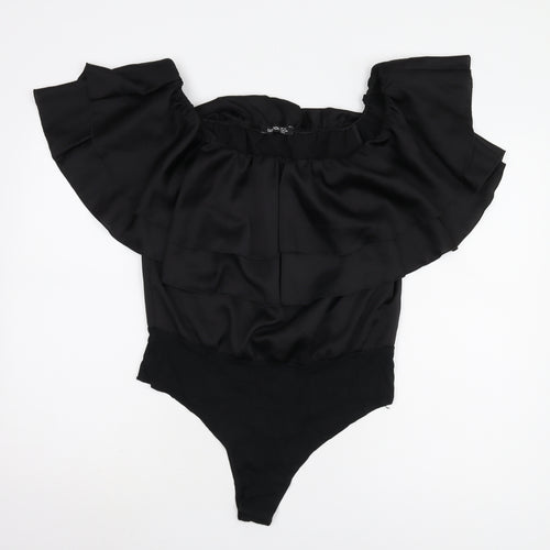 Boohoo Women’s Black Off Shoulder Bodysuit UK 10