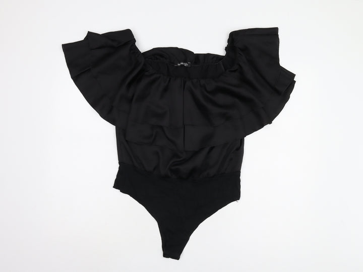 Boohoo Women’s Black Off Shoulder Bodysuit UK 10