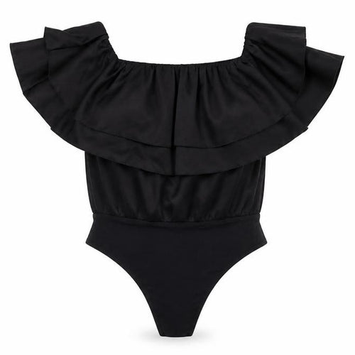 Boohoo Women’s Black Off Shoulder Bodysuit UK 10