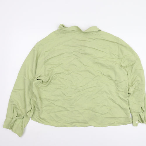 Debenhams Women's Green Button-Up Shirt Size 18