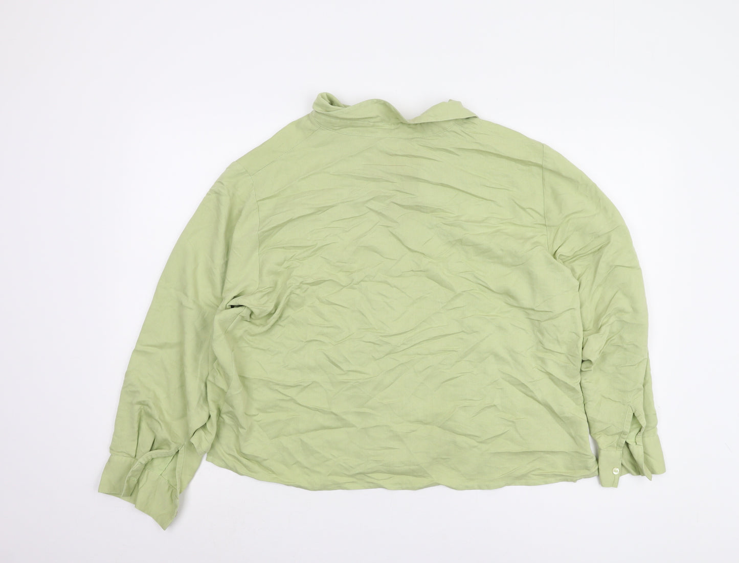 Debenhams Women's Green Button-Up Shirt Size 18