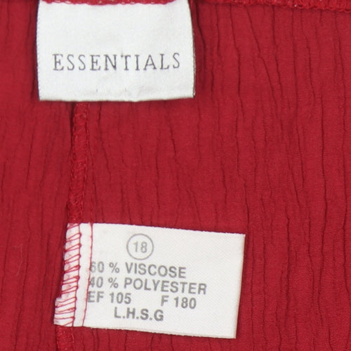 Essentials Red Women's Trousers Size 18