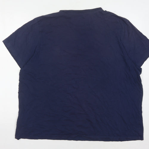Nike Men's Blue 2XL Crew Neck T-Shirt with Logo
