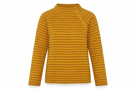 Karen Millen Women's Striped Yellow T-Shirt UK 12