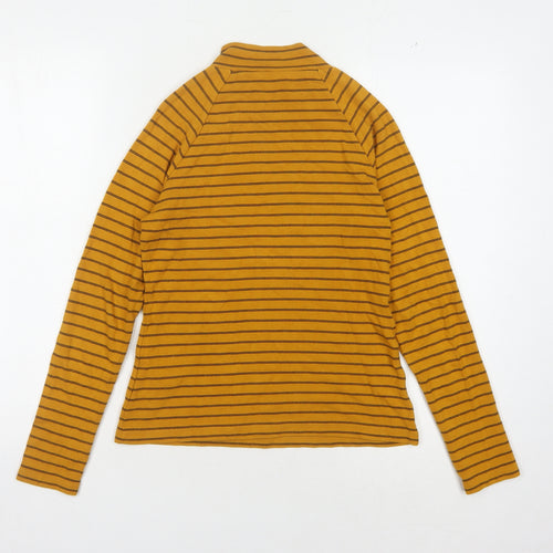 Karen Millen Women's Striped Yellow T-Shirt UK 12