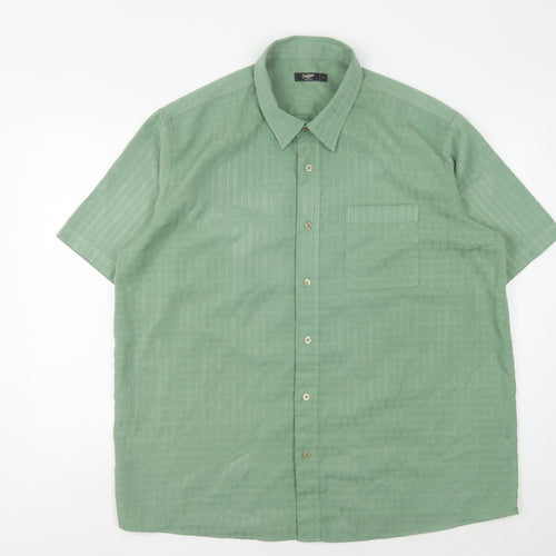 Cotton Traders Men's Green XL Casual Button-Up Shirt