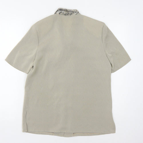 Berkertex Women's Beige Blouse - Size 12, Collared