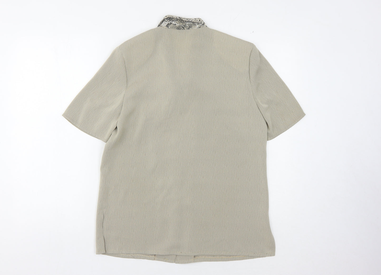 Berkertex Women's Beige Blouse - Size 12, Collared