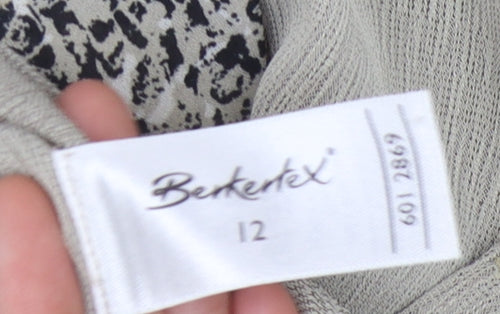 Berkertex Women's Beige Blouse - Size 12, Collared