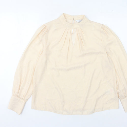 Dorothy Perkins Women's Ivory High Neck Blouse Size 12