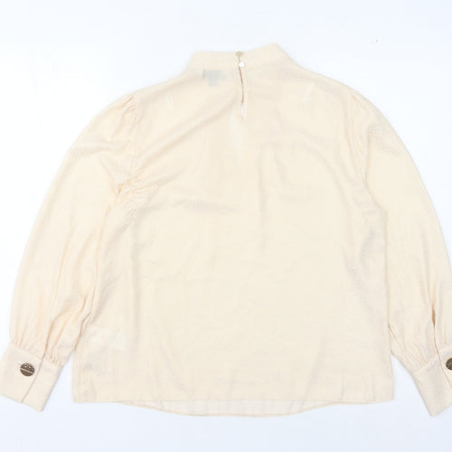 Dorothy Perkins Women's Ivory High Neck Blouse Size 12