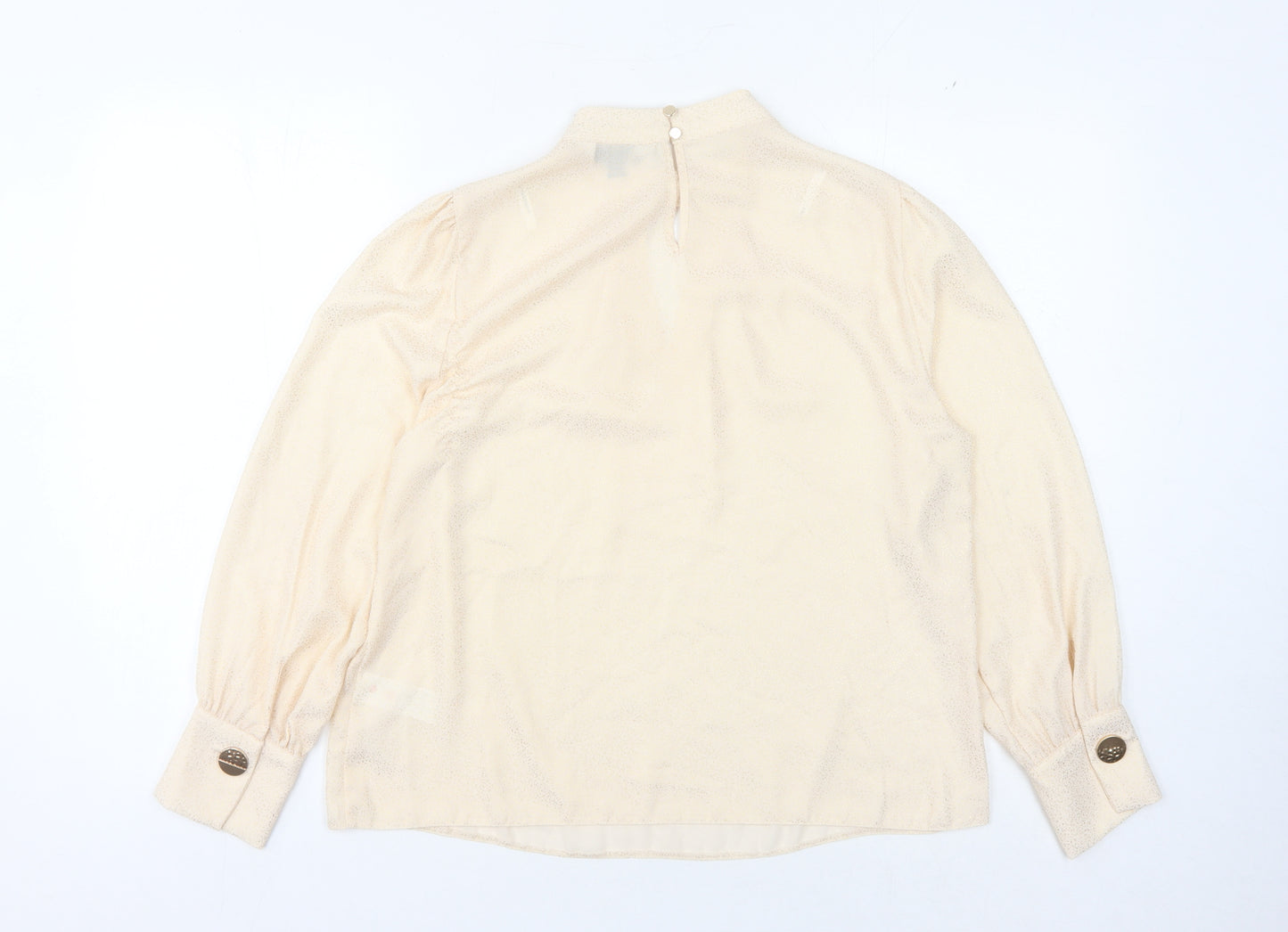Dorothy Perkins Women's Ivory High Neck Blouse Size 12