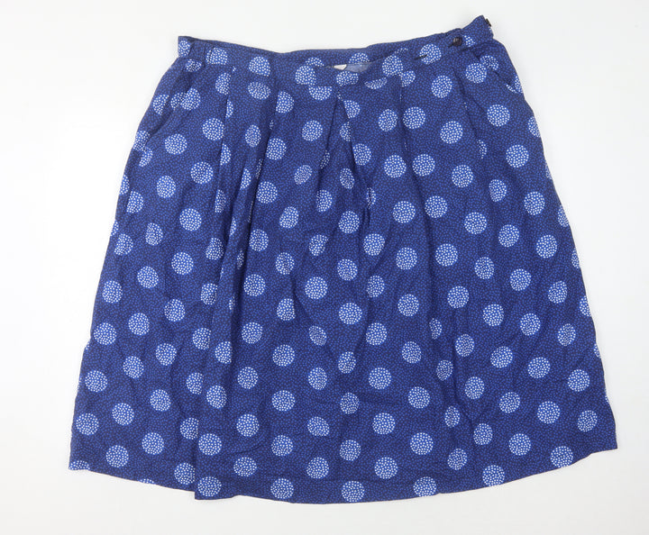 Country Collection Women's Blue Polka Dot Skirt Size 24