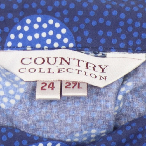 Country Collection Women's Blue Polka Dot Skirt Size 24