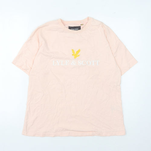 Lyle & Scott Women's Pink XL Basic T-Shirt
