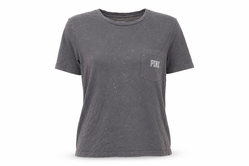 PINK Women's Grey Cotton T-Shirt M - Casual Comfort