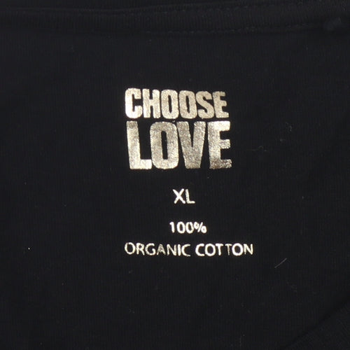 Choose Love Black XL Unisex Sleeveless T-Shirt