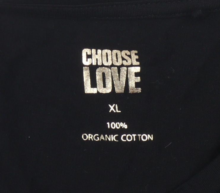 Choose Love Black XL Unisex Sleeveless T-Shirt