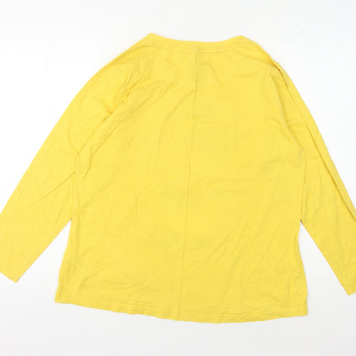Disney Mickey Mouse Yellow T-Shirt L Unisex Long Sleeve