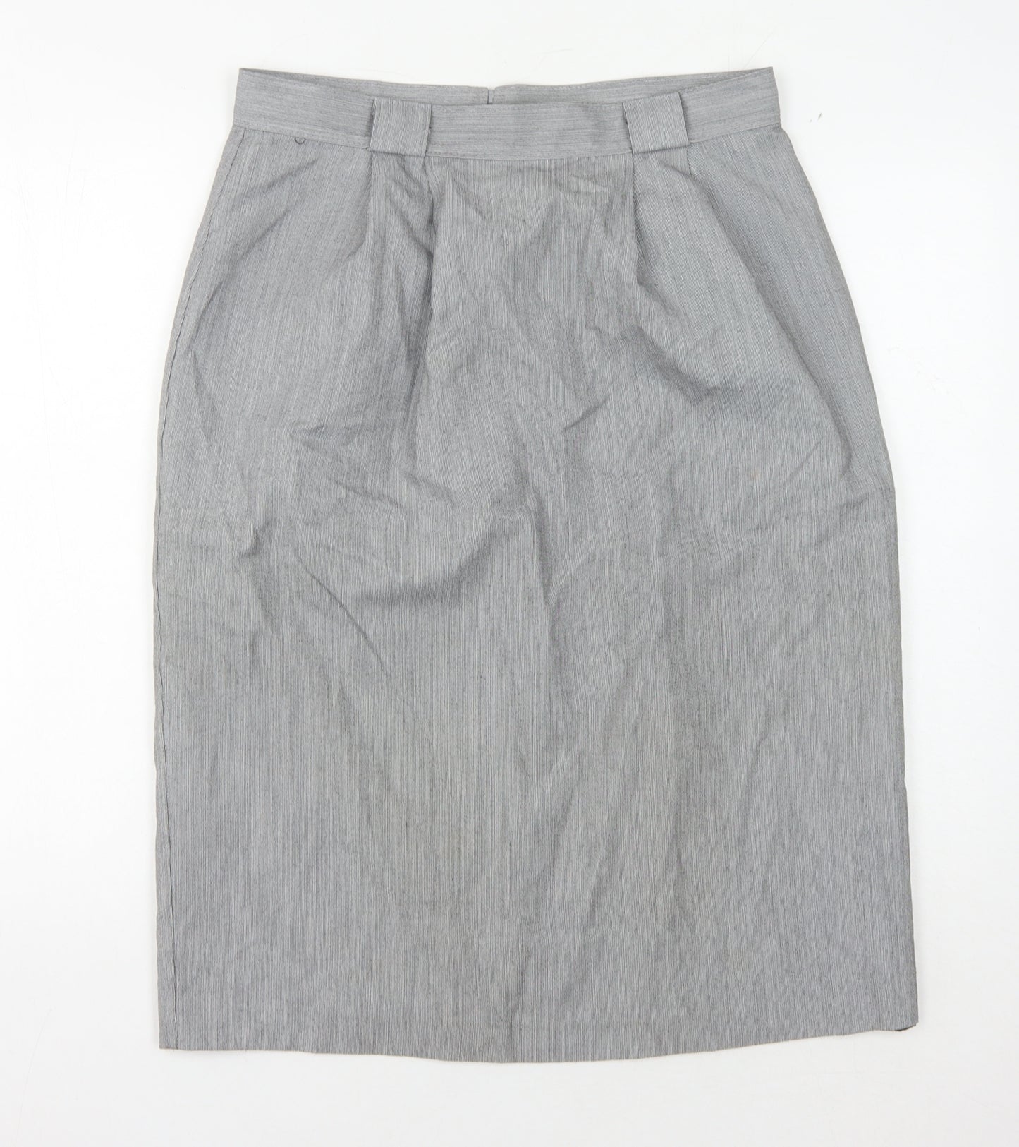 St Michael Women's Grey Knee Length Pencil Skirt 16