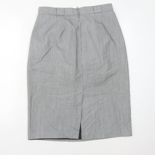 St Michael Women's Grey Knee Length Pencil Skirt 16