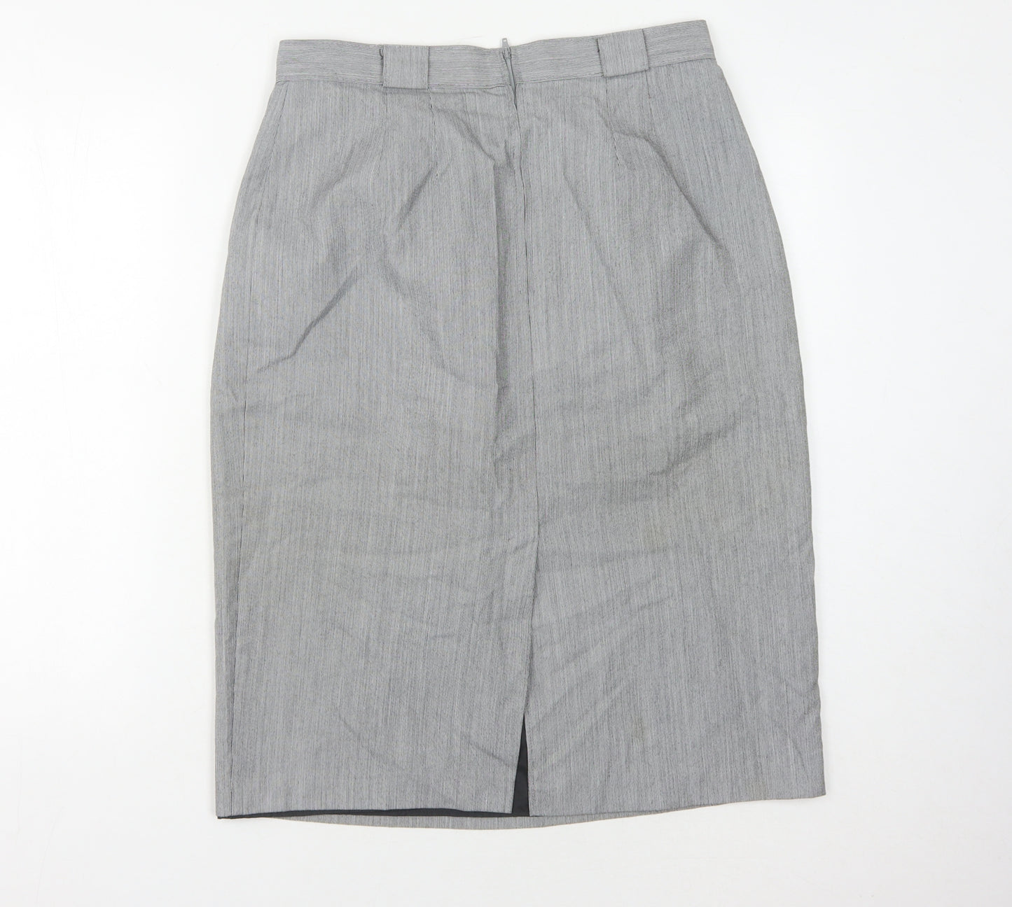 St Michael Women's Grey Knee Length Pencil Skirt 16