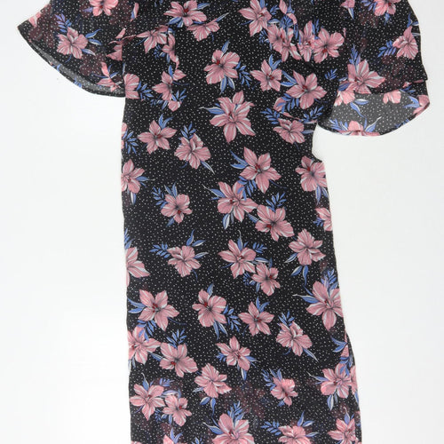 Girls On Film Women's Floral Dress, Multicoloured Size 14