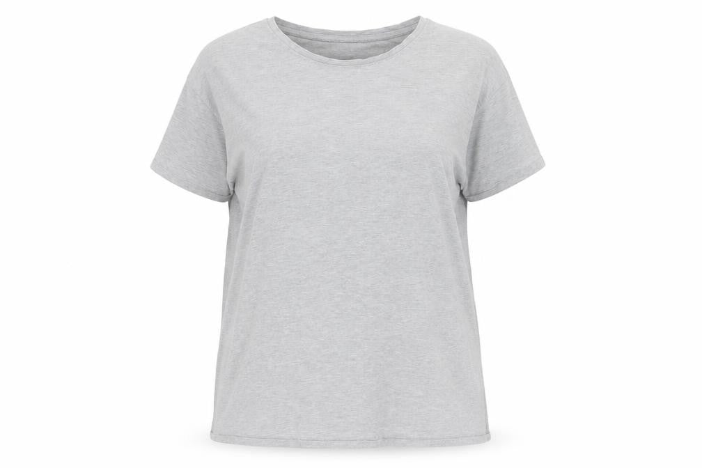 Front view of Threadbare Women's Grey T-Shirt, size 10, Crew Neck