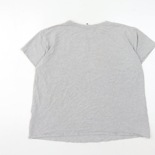 Threadbare Women's Grey T-Shirt, Size 10, Crew Neck