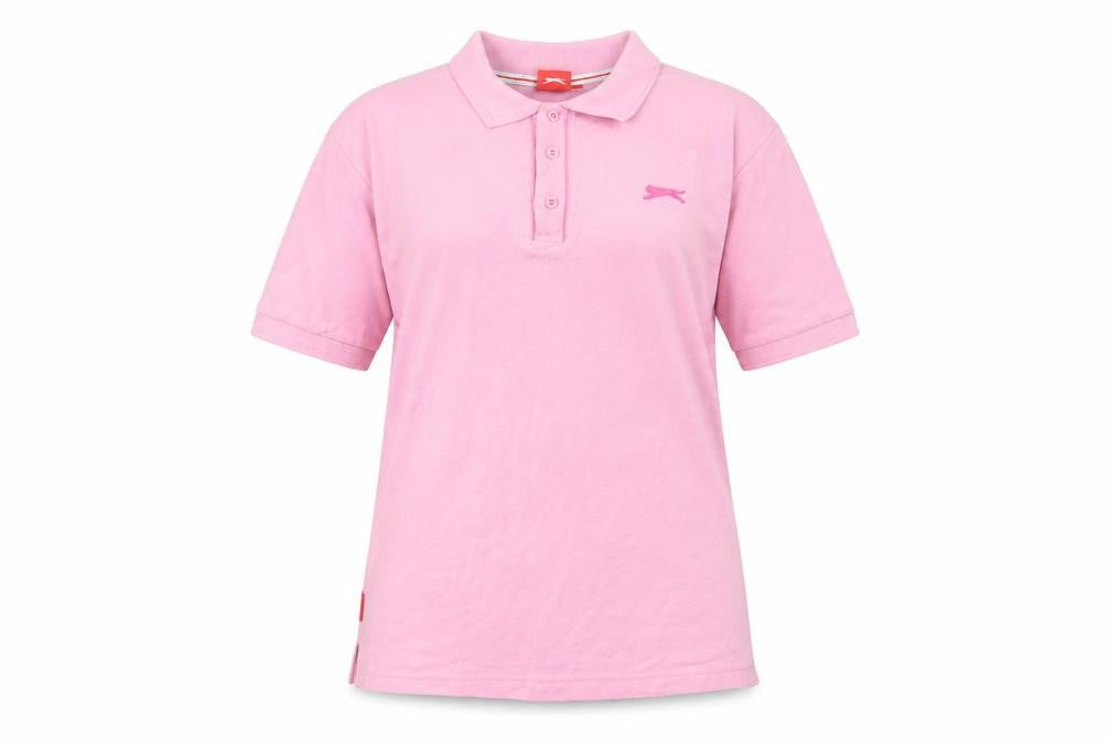 Front view of Slazenger Pink Polo Shirt for unisex, size L